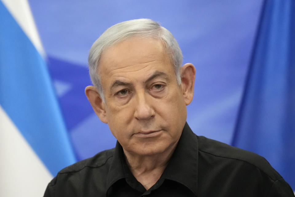 以色列總理納坦雅胡（Benjamin Netanyahu）25日在電視轉播的聲明中表示，以色列正在準備對加薩發動地面入侵，但他拒絕針提供任何細節。（美聯社資料照）