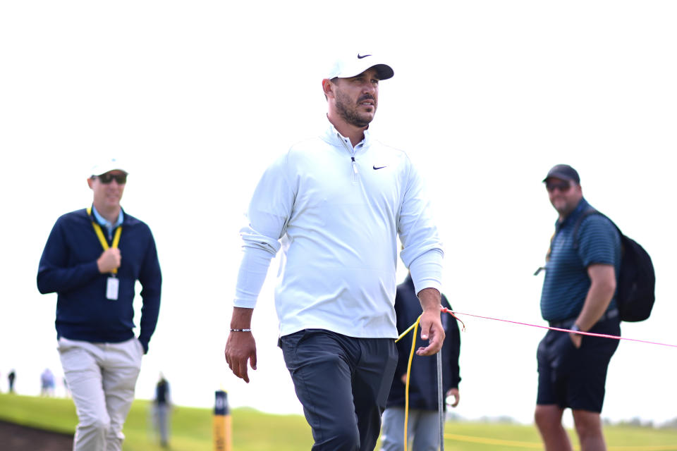 Brooks Koepka during a practice round for the 2021 British Open