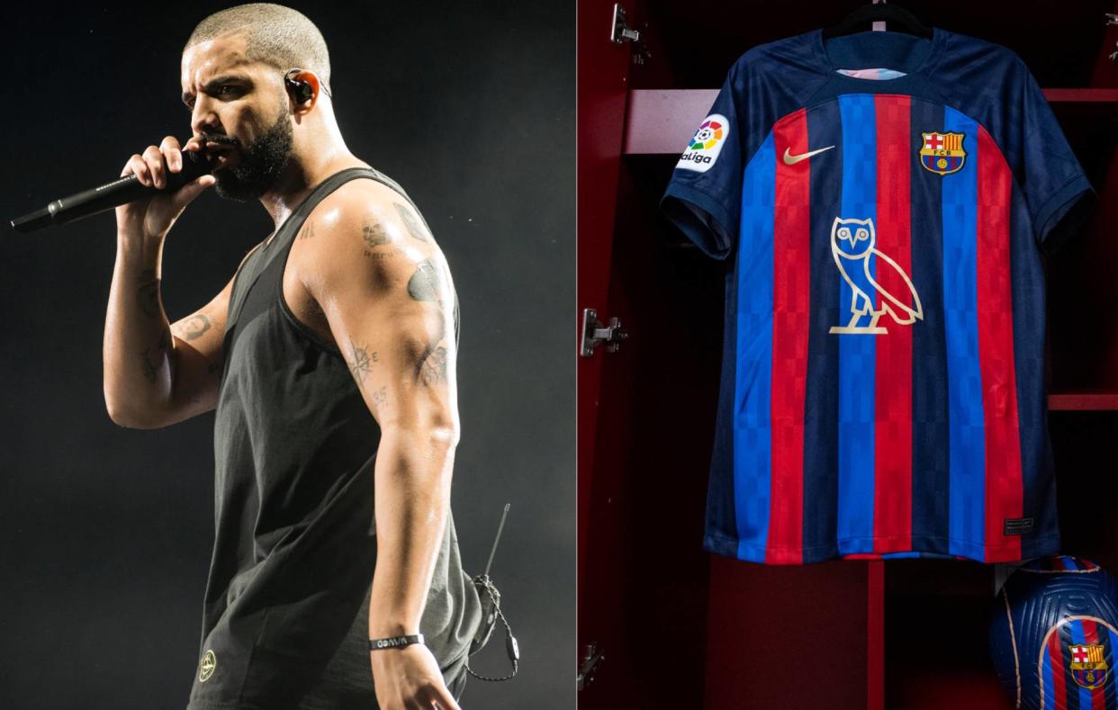 Drake's OVO Sound logo will grace the shirts (Picture: Alamy/Spotify)