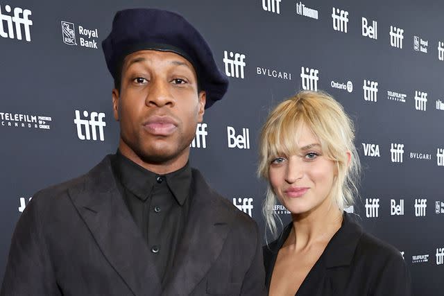 <p>Matt Winkelmeyer/Getty Images</p> Jonathan Majors and Grace Jabbari in Toronto on Sept. 12, 2022