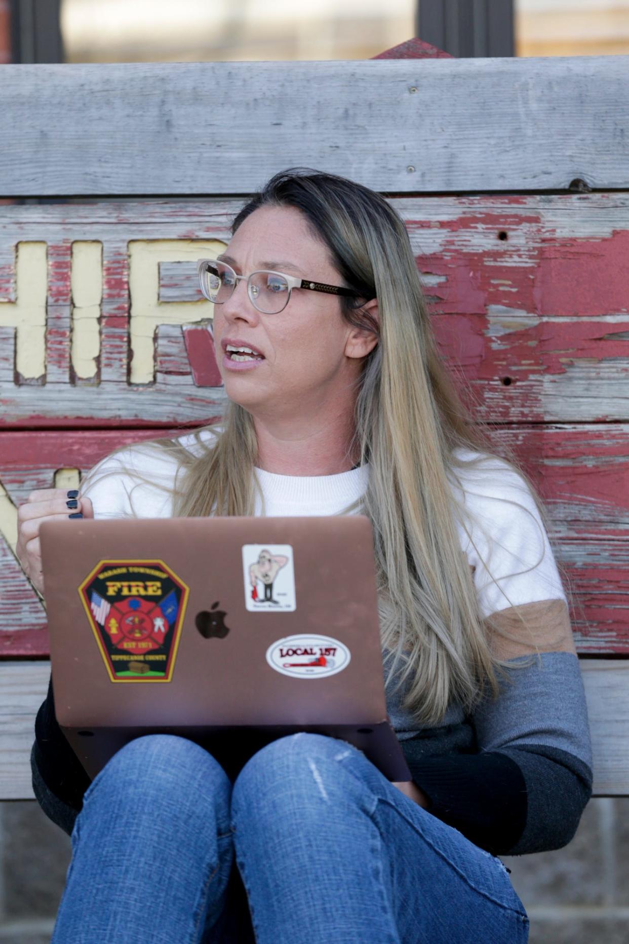 Wabash Township Trustee Jennifer Teising talks with the Journal & Courier before she was to host a meeting on the future of the Wabash Township Volunteer Fire Department, Tuesday, March 9, 2021 in West Lafayette.