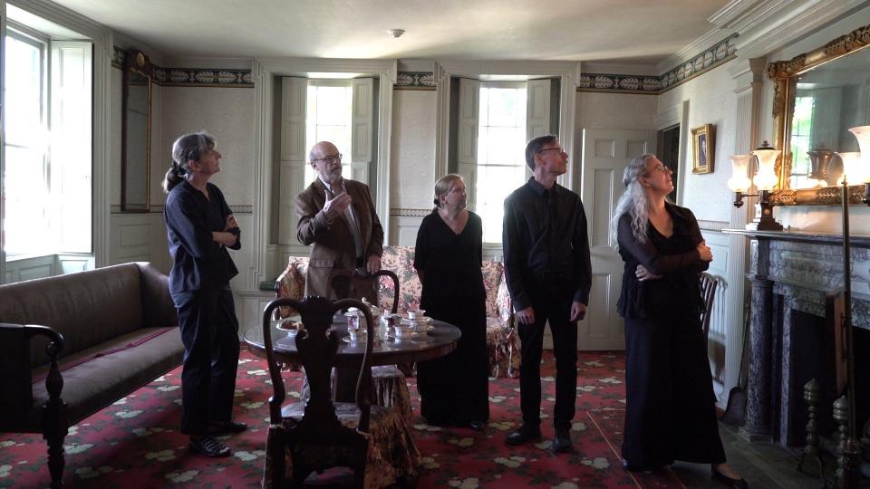 The Musicians of the Old Post Road enjoyed a tour of Salisbury Mansion by  Bob Stacy, the Mansion Site Manager.