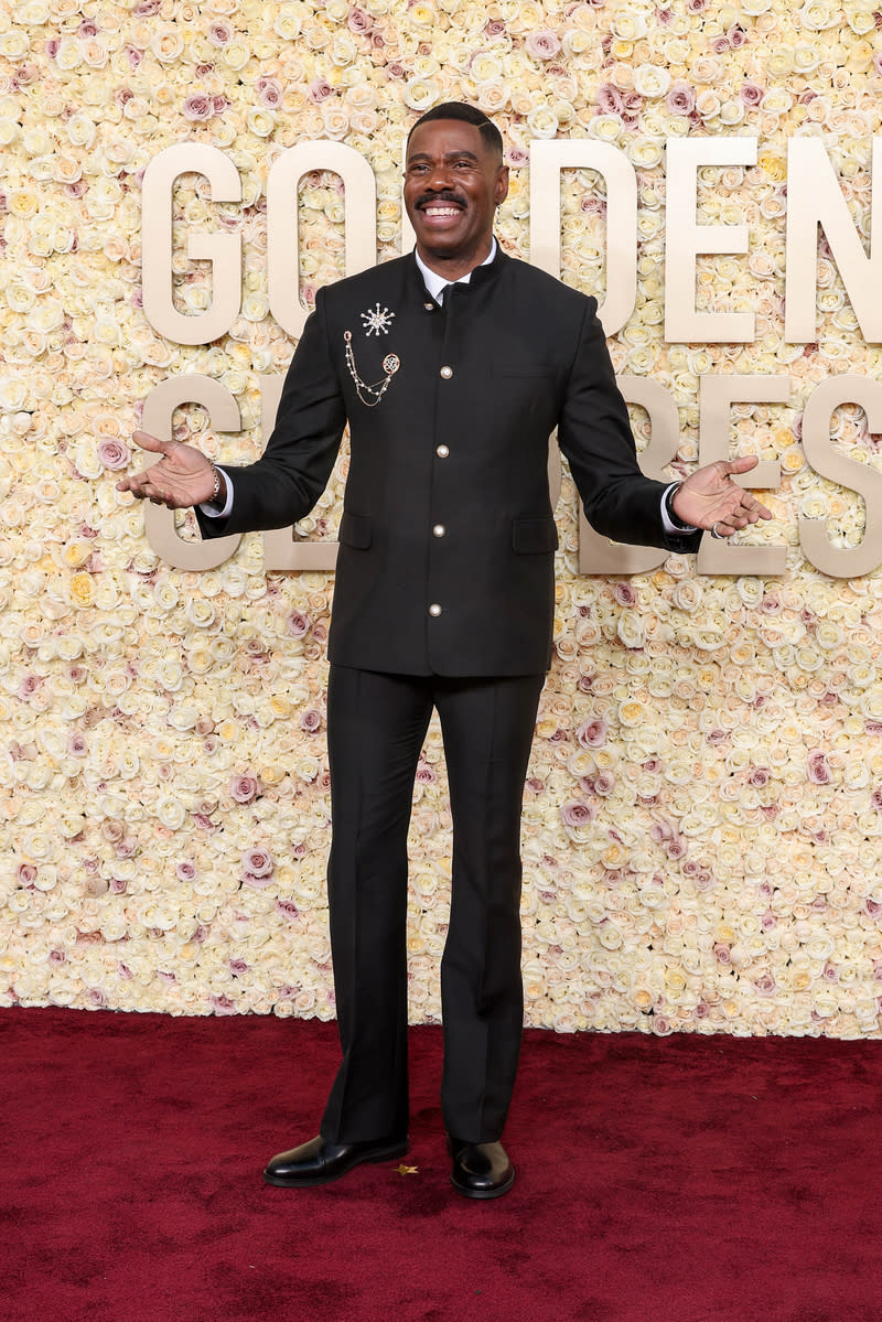 Colman Domingo, custom Louis Vuitton suit, Golden Globe Awards 2024, Jan. 7, Los Angeles