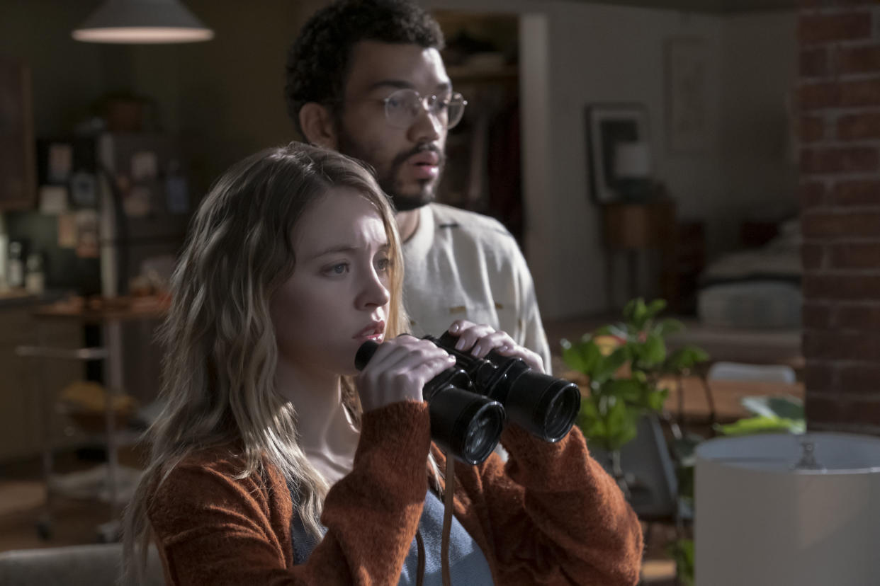 Sydney Sweeney and Justice Smith star in The Voyeurs (Amazon Prime Video)