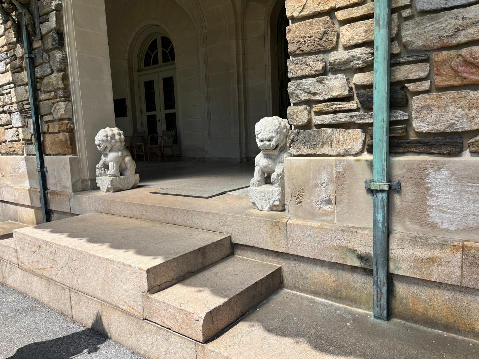 The entrance to Kykuit Mansion.