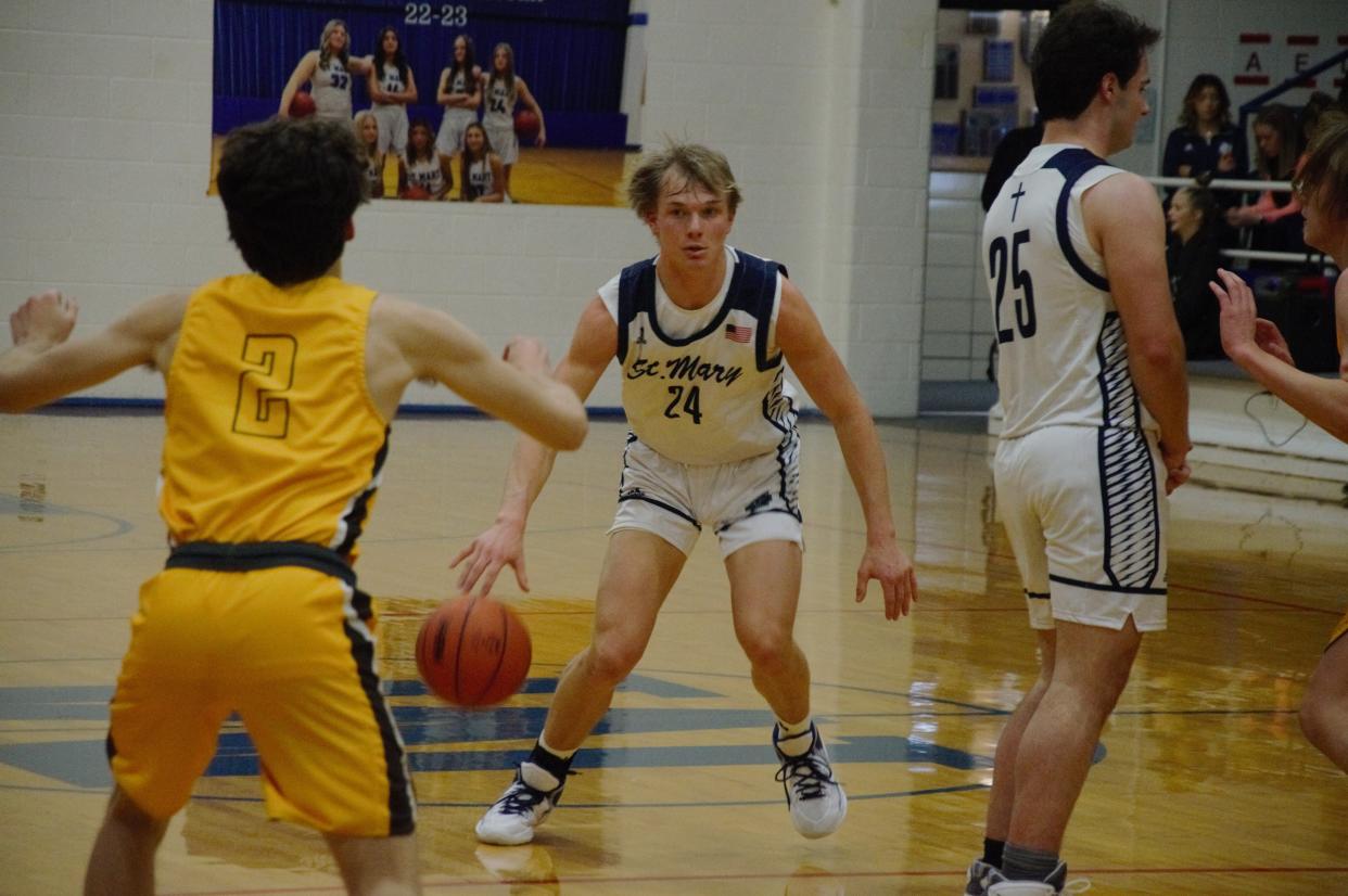 Brody Jeffers's clutch free throw in overtime pushed St. Mary's to victory in a pivotal, Ski Valley game with Inland Lakes.