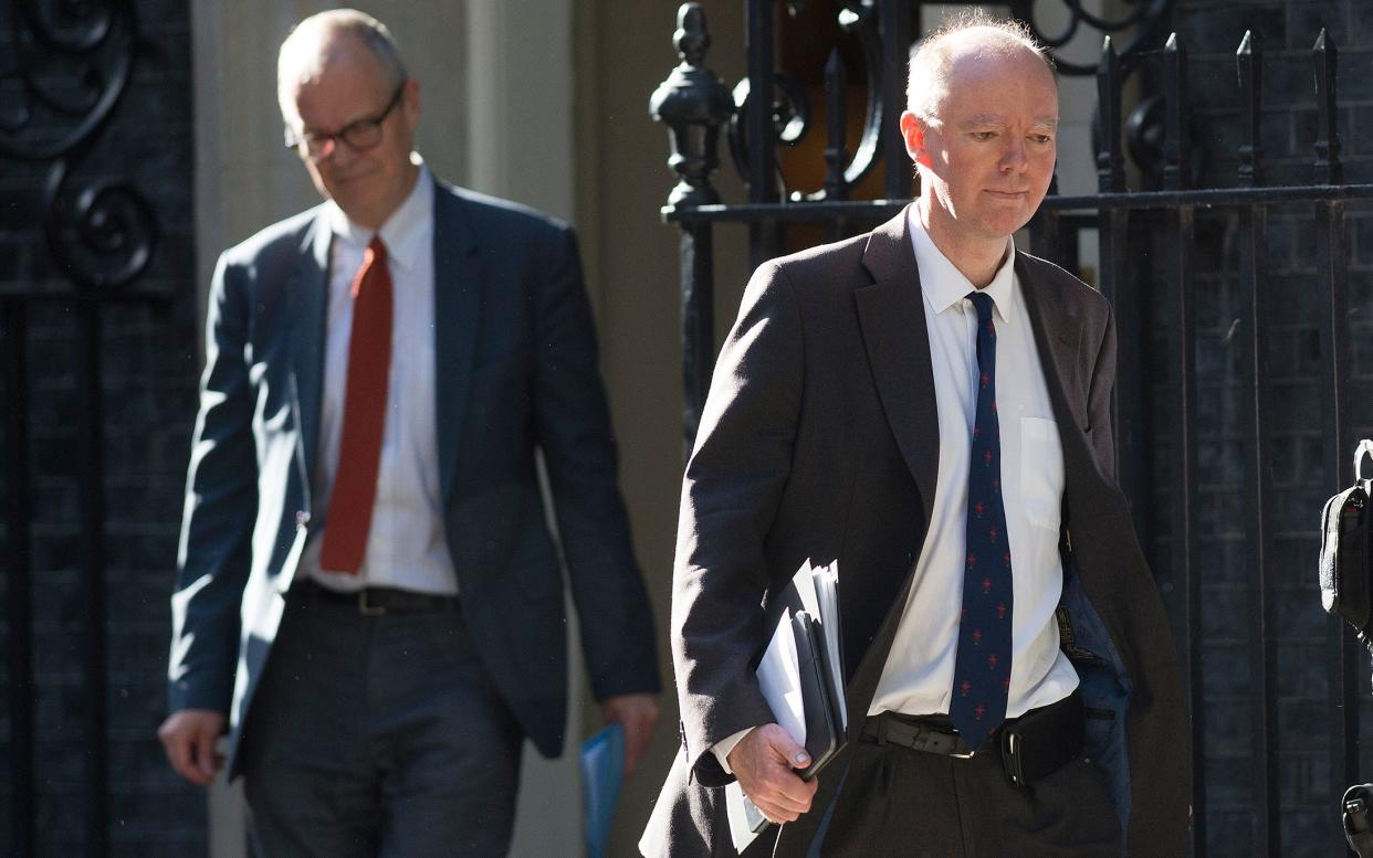 Sage is led by led by the chief scientific adviser, Sir Patrick Vallance (left), and the chief medical officer, Professor Chris Whitty, pictured here in Downing Street - Eddie Mulholland