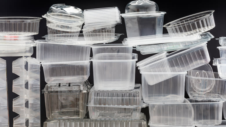 Disposable plastic containers