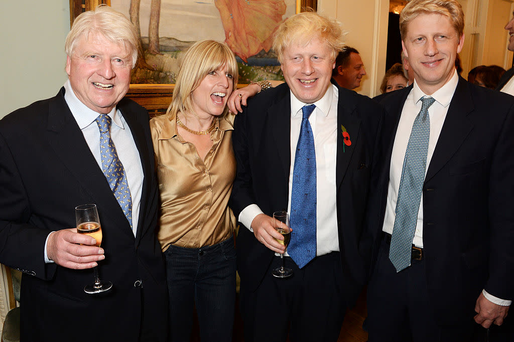 <em>Boris Johnson, pictured here with brother Jo, Rachel Johnson and Stanley Johnson, has praised his brother’s resignation over Brexit (Picture: Getty)</em>