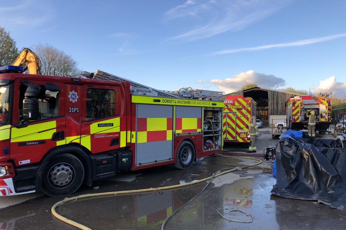 London Road gas leak which caused Laverstock Care Home to be evacuated on April 17 <i>(Image: Salisbury Fire Station)</i>