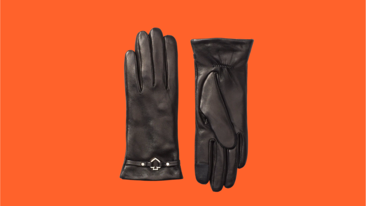 The Kate Spade Cut Out Spade Leather Gloves are soft and comfortable.