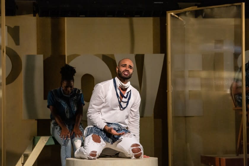 Nicholas Edwards in Berkshire Theatre Group's "Godspell" production designed for the COVID-19 era.