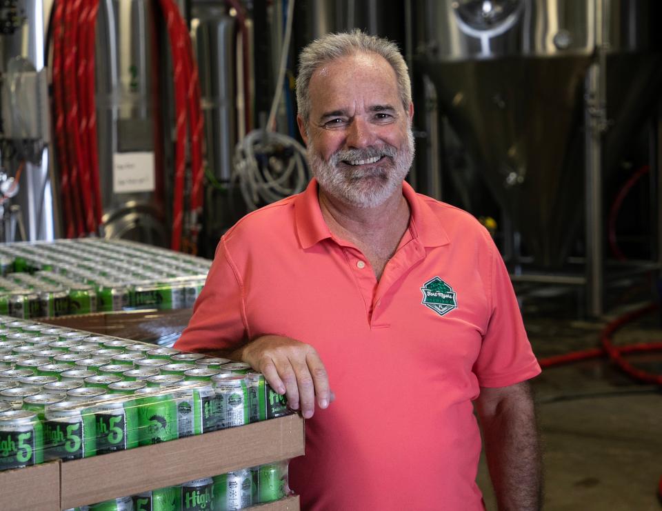 Rob Whyte at Fort Myers Brewing Company outfitted their food truck trailer as a mobile laundromat to help displaced residents after Hurricane Ian.