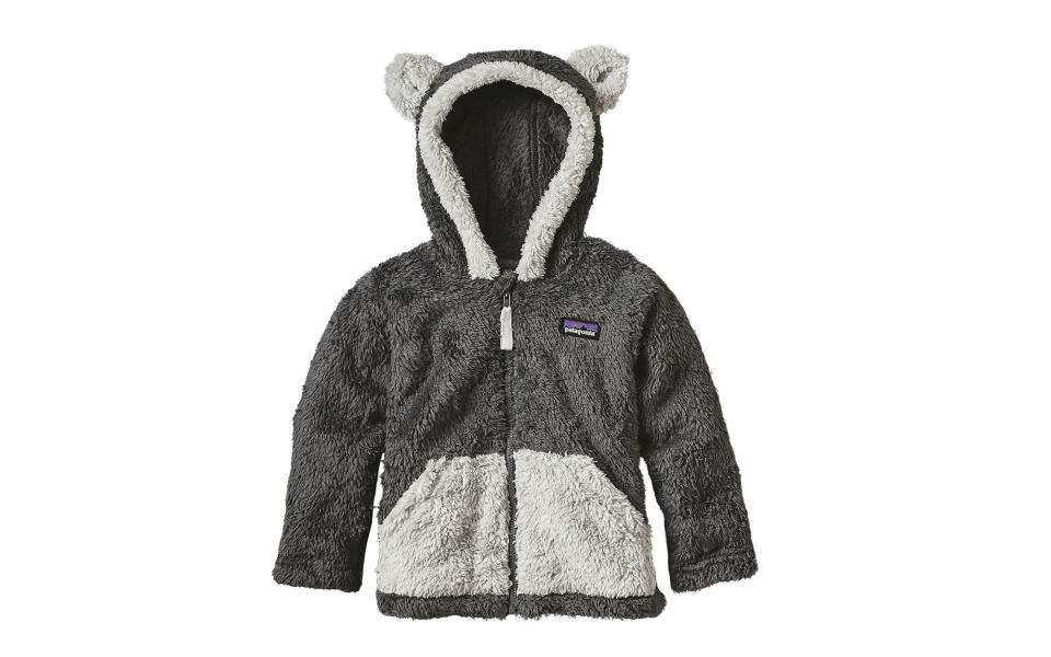 <p>Your child will love zipping up in this fleece hoodie, which has little animal ears on top.</p> <p><strong>To buy: </strong><a rel="nofollow noopener" href="https://www.amazon.com/Patagonia-Furry-Friends-Hoody-Unisex/dp/B01LF37YSG" target="_blank" data-ylk="slk:p;elm:context_link;itc:0;sec:content-canvas" class="link ">p</a><a rel="nofollow noopener" href="http://www.patagonia.com/product/baby-furry-friends-hoody/61155.html" target="_blank" data-ylk="slk:atagonia.com;elm:context_link;itc:0;sec:content-canvas" class="link ">atagonia.com</a>, $55</p>