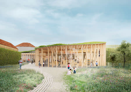 A new Hans Christian Andersen Museum in Odense is seen in an undated artist's rendering released by Odense City Museums in Odense, Denmark. Kengo Kuma & Associates, Cornelius+Voge, MASU planning/Handout via Reuters