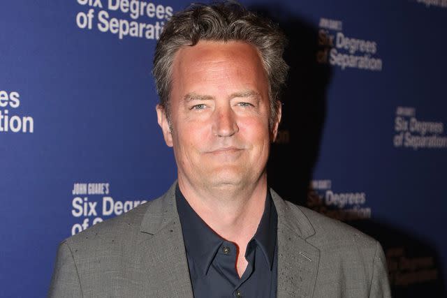 <p>Bruce Glikas/Bruce Glikas/FilmMagic</p> Matthew Perry is pictured posing at the opening night for 'Six Degrees of Separation' on Broadway at The Barrymore Theatre on April 25, 2017 in New York City.