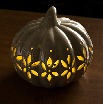 Pearl White Pumpkin Flower Lantern