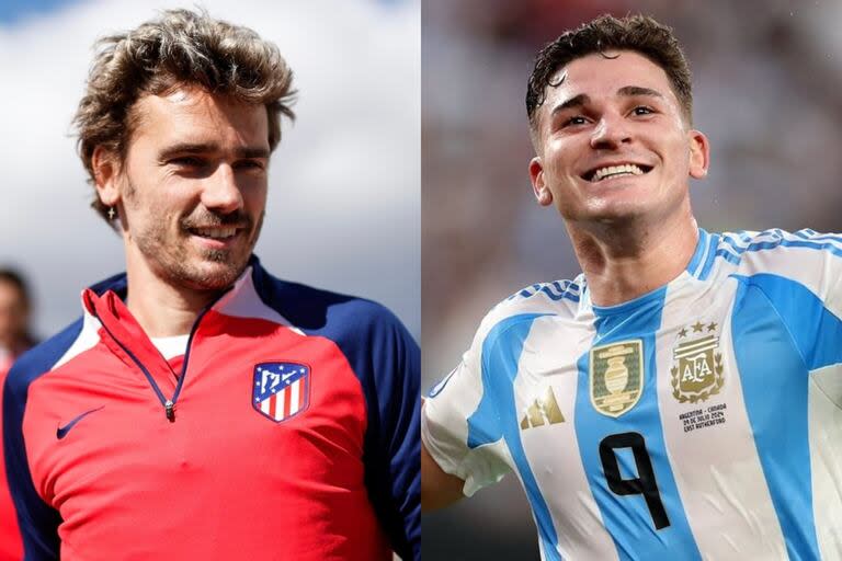 El divertido mensaje de Antoine Griezmann para recibir a Julián Álvarez en el Atlético Madrid. Foto/Instagram: @antogriezmann @juliaanalvarez