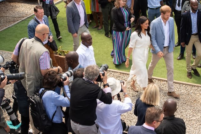 Harry and Meghan on their official tour of South Africa