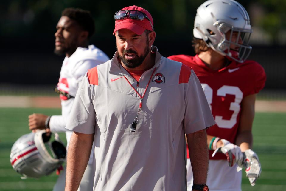 Ohio State coach Ryan Day and the Buckeyes are ranked No. 2 in the Associated Press preseason poll.