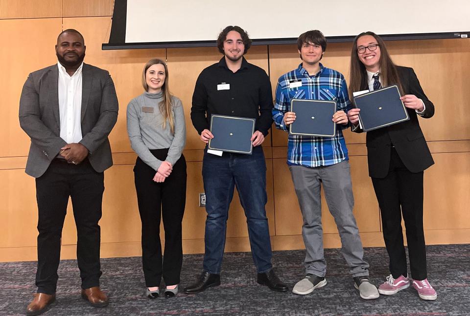 Students from The Ohio State University at Marion, led by Assistant Professor Chandika Annasiwatta, took first place in the Fundamentals of Engineering Design Showcase held Dec. 6 in Columbus.