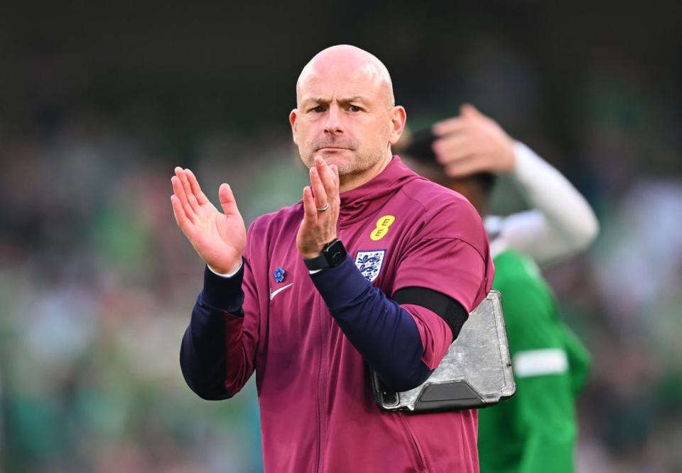 Carsley took charge amid the backdrop of a media storm   (The FA via Getty Images)