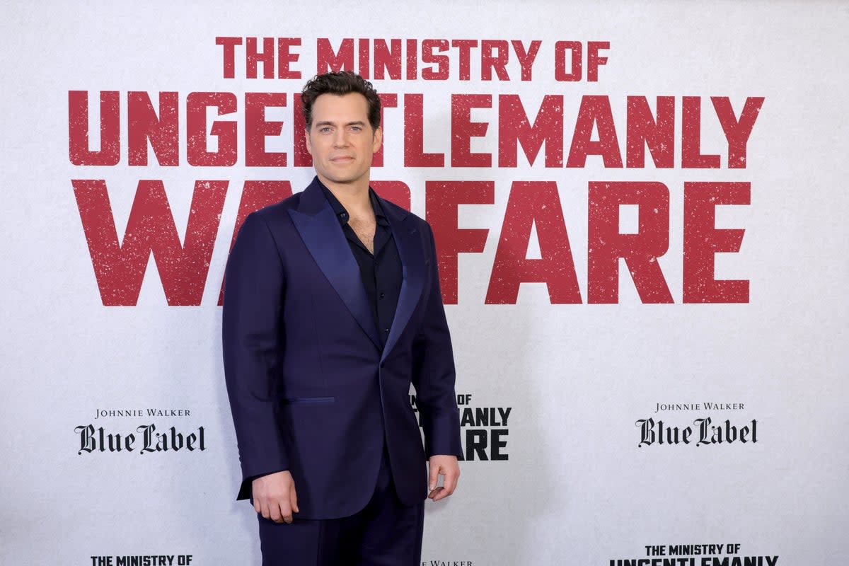 Henry Cavill at the New York premiere for The Ministry of Ungentlemanly Warfare (Getty Images)