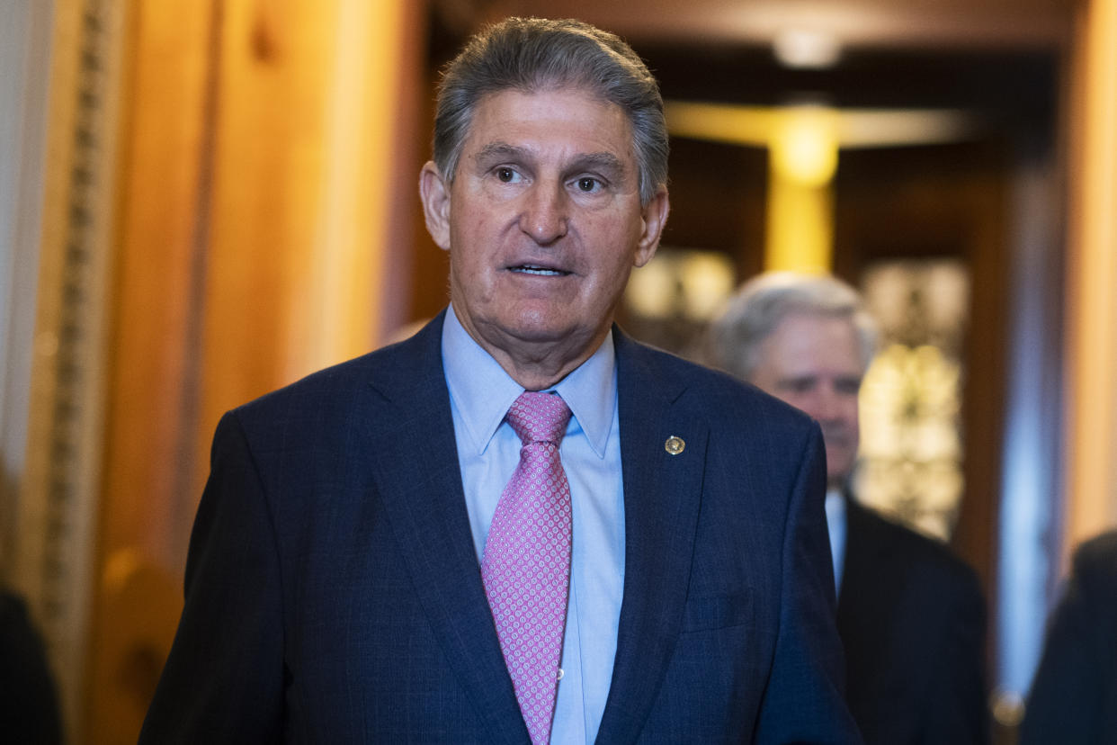 Sen. Joe Manchin, D-W.Va., at a Senate vote in the U.S. Capitol on Wednesday. 