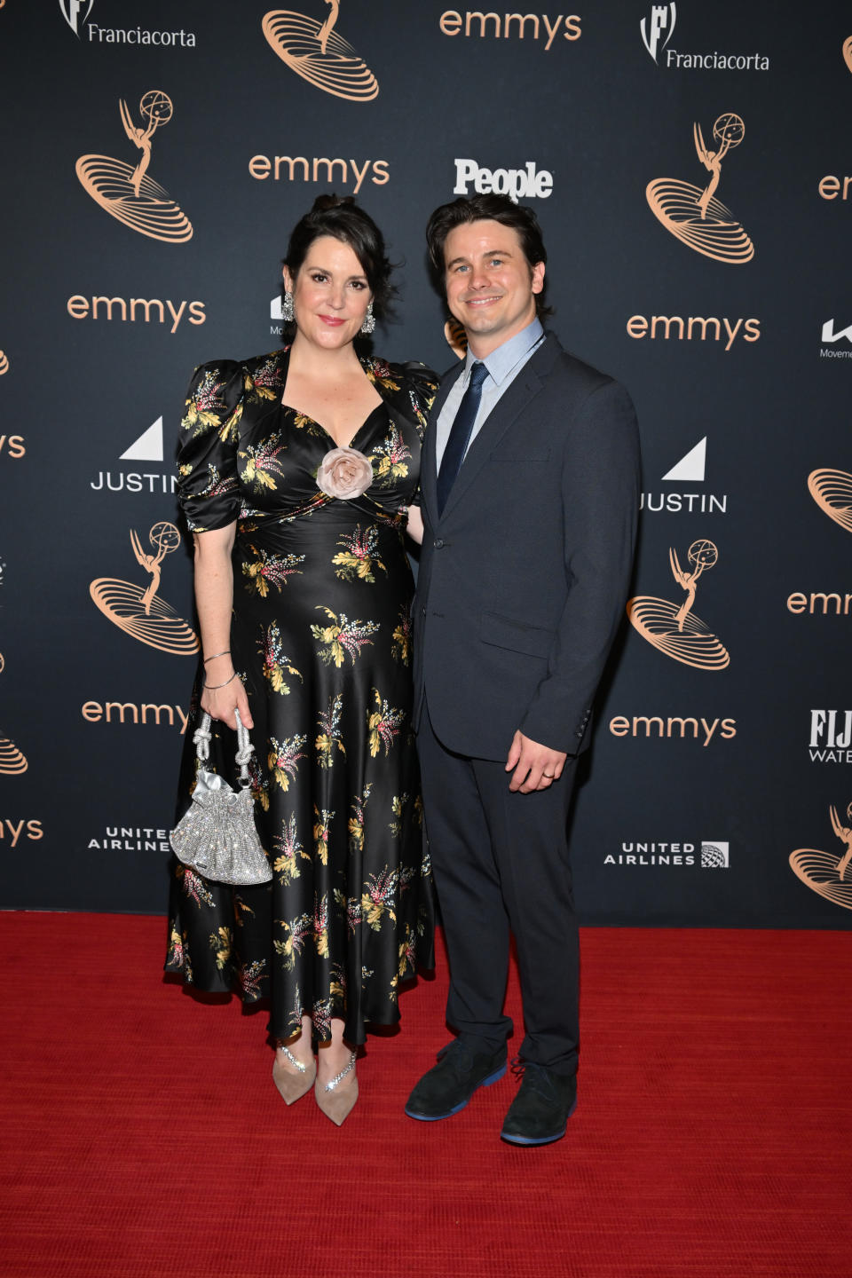 Melanie Lynskey and Jason Ritter arrive at the Performer Nominees Celebration hosted by The Television Academy held at The Television Academy on September 9, 2022 in North Hollywood, California.