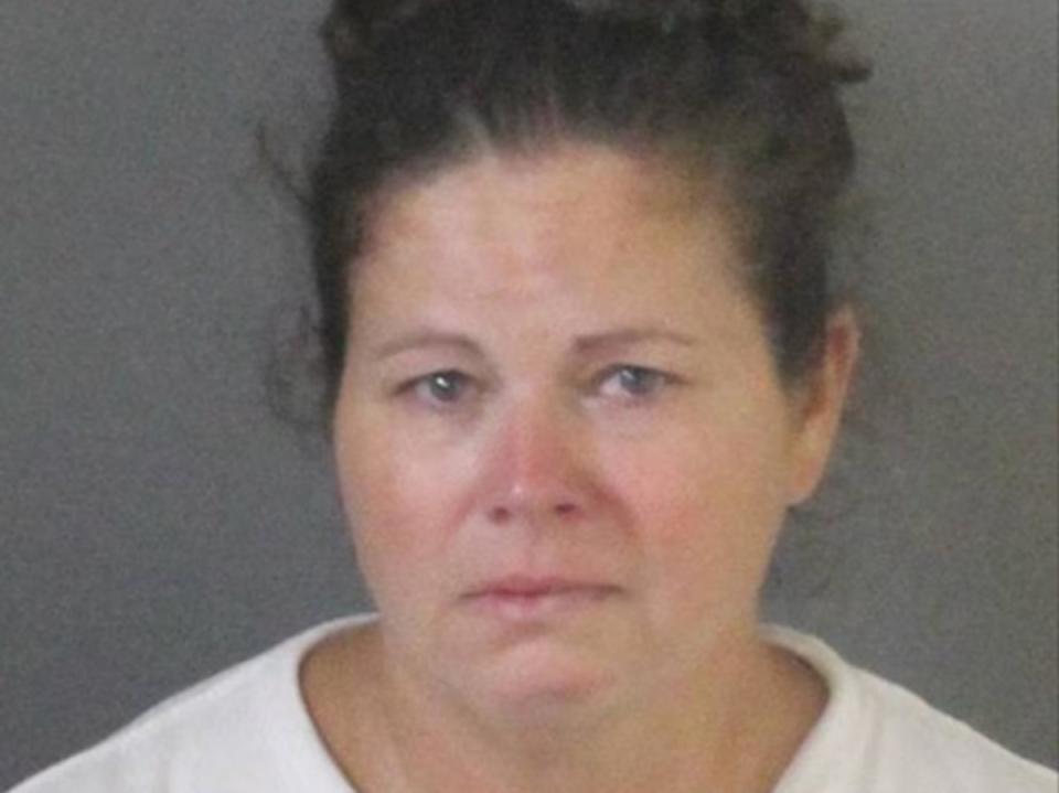 Rhonda Jewell, 46, of Baker County, Florida, has been charged with manslaughter after allegedly leaving a 10-month-old in a hot car for more than five hours, resulting in the baby’s death (Baker County Detention Centre)