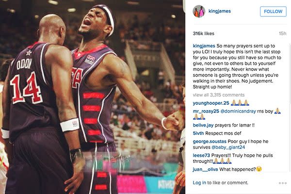 LeBron James posted this touching message on Instagram. Source: Instagram/@kingjames