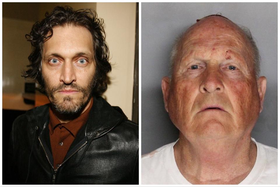 Vincent Gallo (left) and Joseph James DeAngelo, the Golden State Killer (Getty)