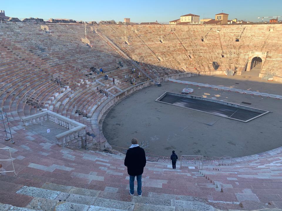 Arena in Verona, Italy in the morning