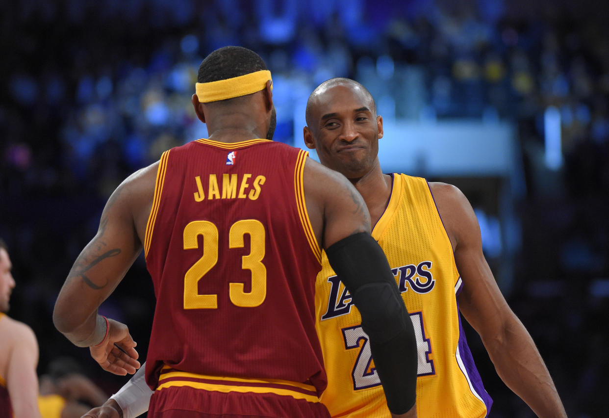 LeBron James and Kobe Bryant were rivals and friends. (AP Photo/Mark J. Terrill)