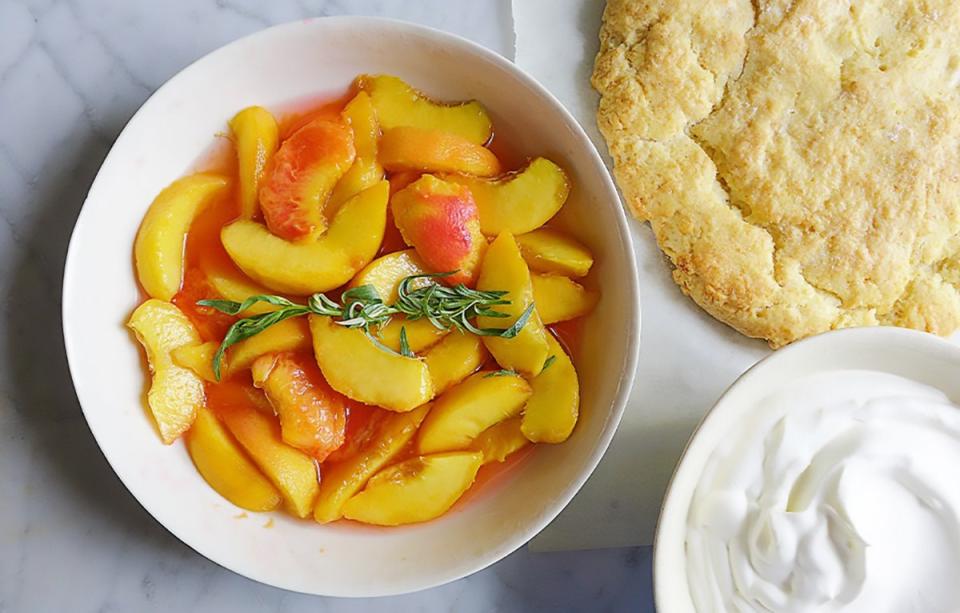 Peach-Tarragon Shortcake