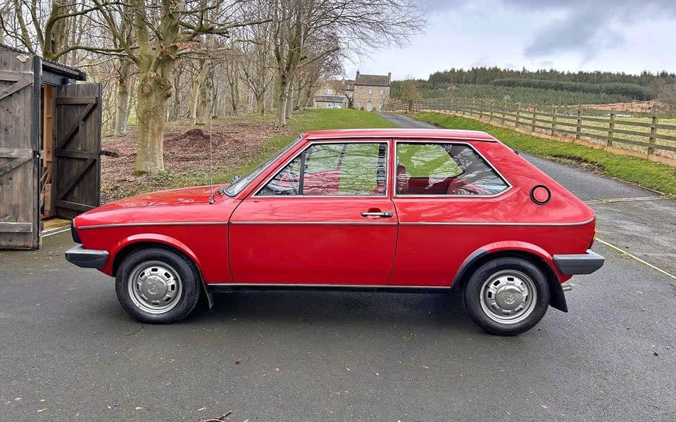 Red Polo GLS on a drive