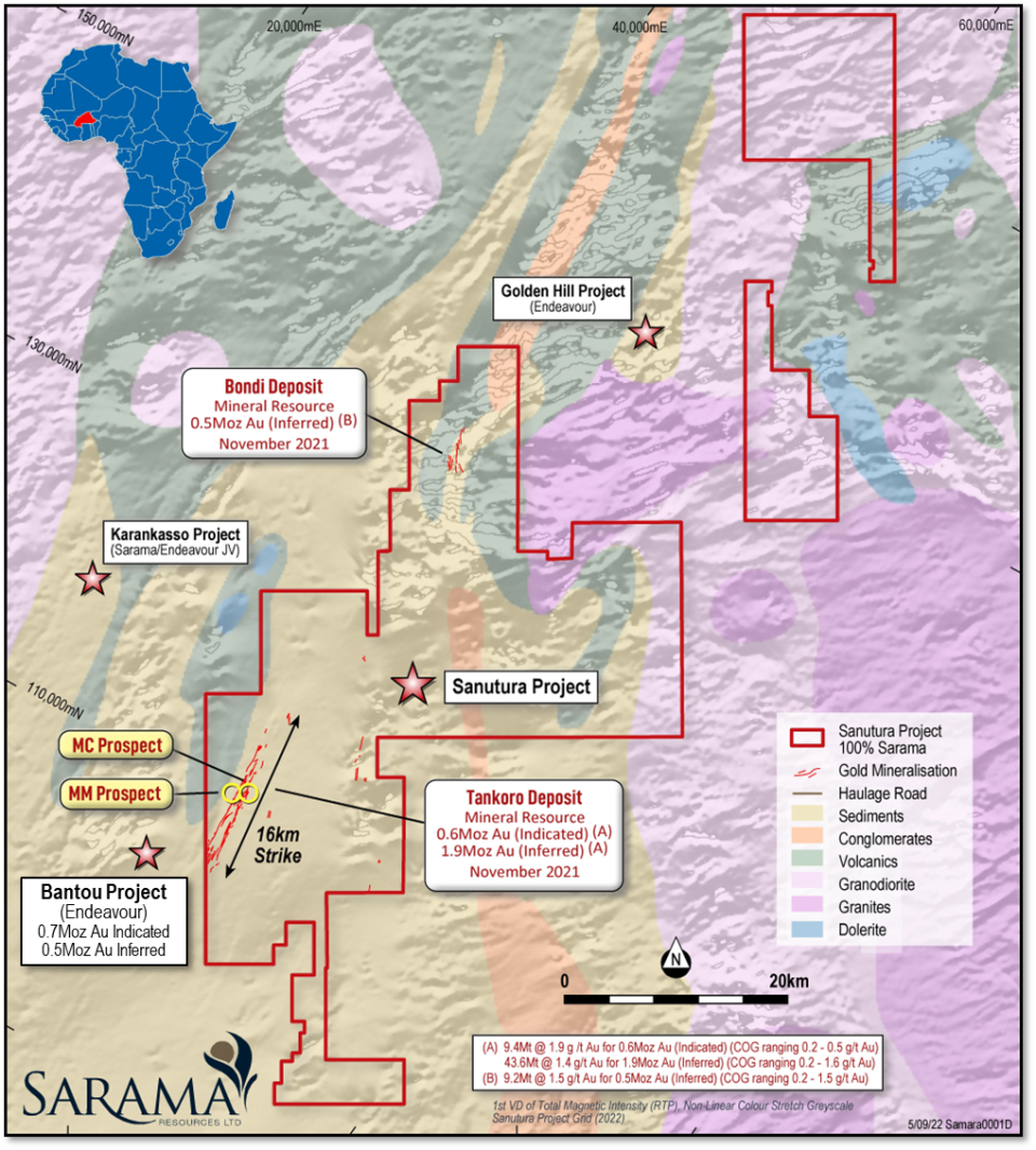 Sarama Resources Ltd., Wednesday, June 14, 2023, Press release picture
