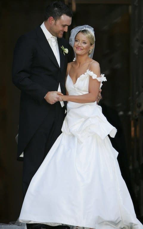 In 2006, Davis married Welsh actor Owain Yeoman in St Paul’s Cathedral, London - Credit:  Scott Barbour/ Getty Images