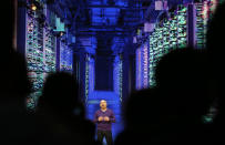 Google vice president Majd Bakar speaks during a Google keynote address announcing a new video gaming streaming service named Stadia that attempts to capitalize on the company's cloud technology and global network of data centers, at the Gaming Developers Conference in San Francisco, California, U.S., March 19, 2019. REUTERS/Stephen Lam