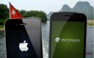 iPhone and Android in China