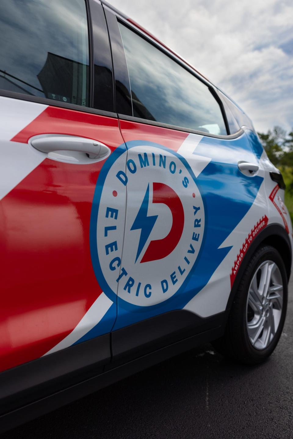 One of the Chevrolet Bolt EVs Domino's Pizza is ordering to use to deliver pizza. The pizza company said it will order more than 800 Bolt EVs for various stores across the United States.