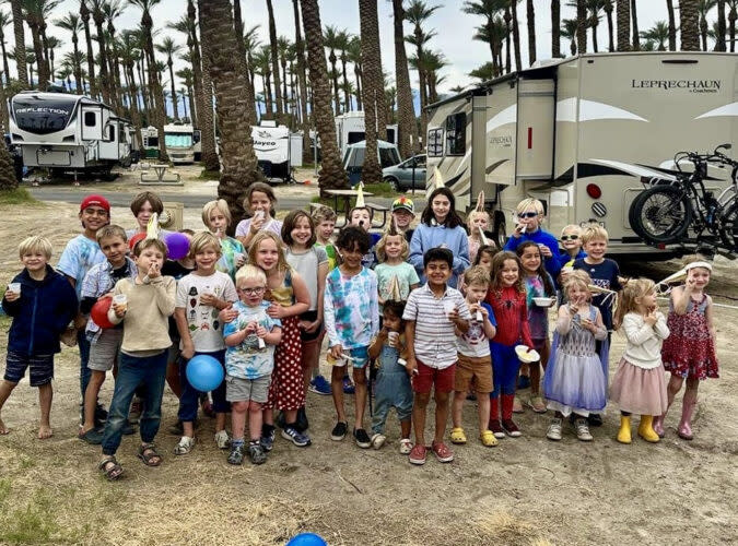 The Republic of Nomads held a “Noon Year’s Eve” party for kids on Dec. 31 at the Thousand Trails campground in Palm Desert, California (Republic of Nomads)