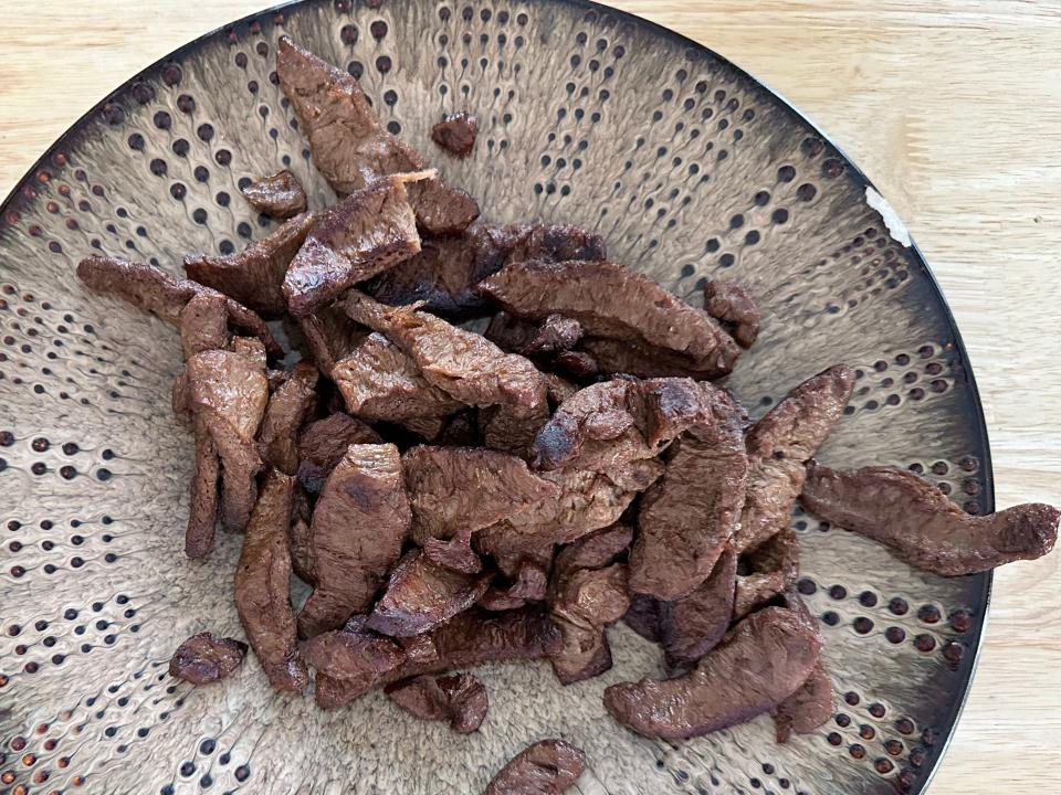 A plate of Trader Joe's beefless bulgogi