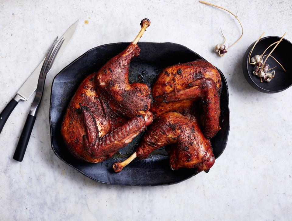 Barbecue Spice–Brined Grilled Turkey