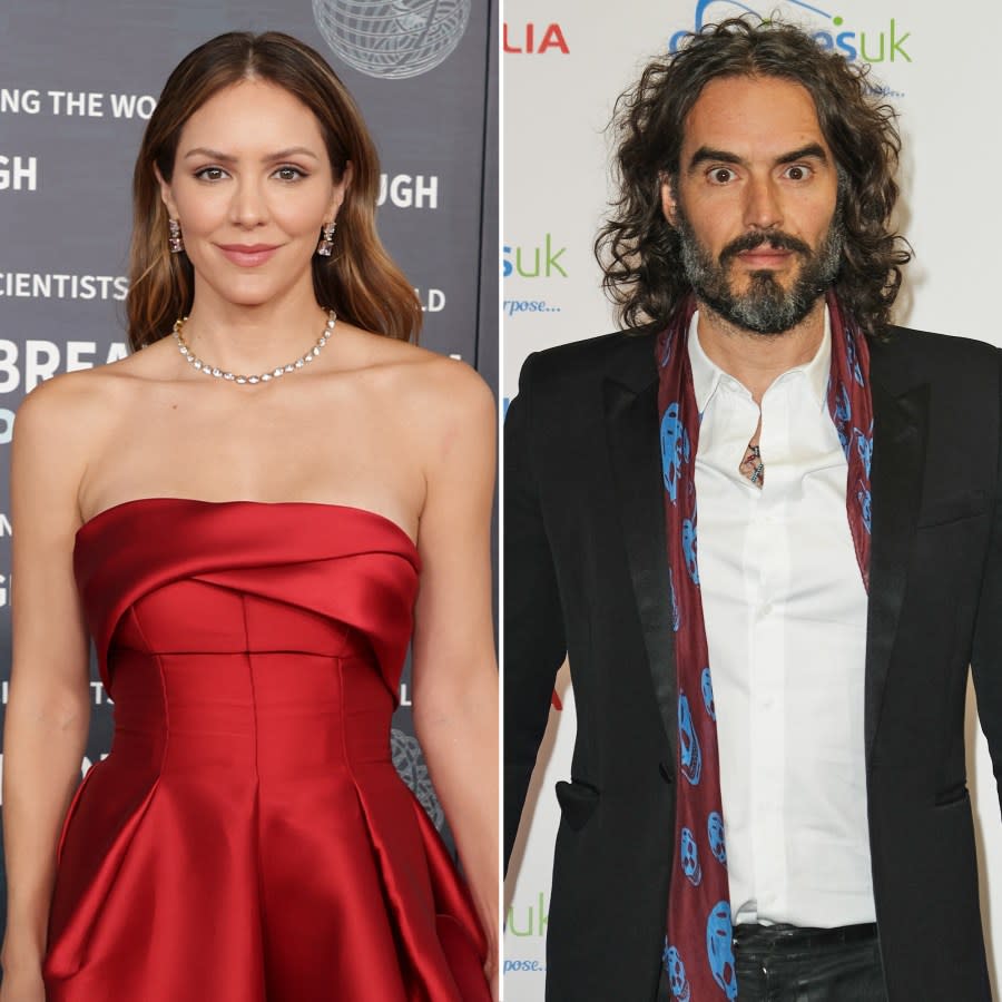 Katharine McPhee Addresses Clip of Russell Brand Pulling Her Onto His Lap