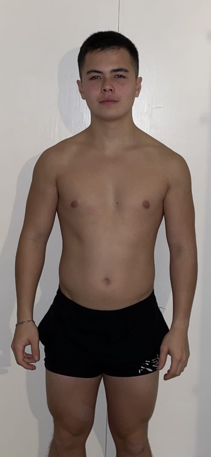 UK personal trainer Jayden Lee tipped the scales at 161.60 pounds on Jan. 1 before embarking on his 31-day challenge.