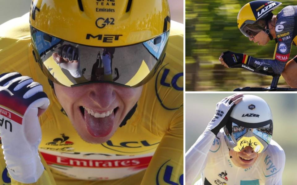 Tadej Pogacar, Wout van Aert and Jonas Vingegaard - GETTY IMAGES / EPA