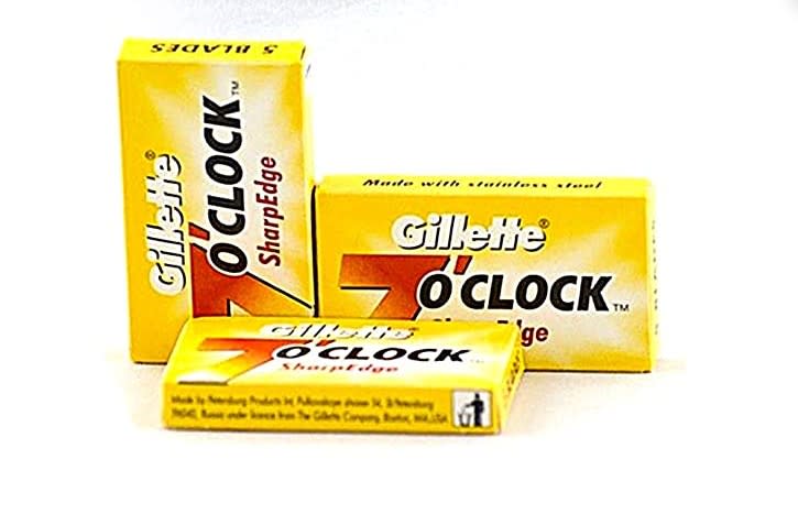 gillette 7 o'clock sharpedge safety razor blades