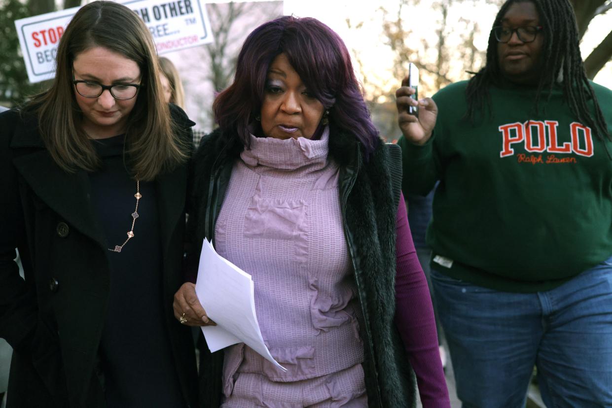 Former Georgia election worker Ruby Freeman leaves the E. Barrett Prettyman U.S. District Courthouse on Dec. 15, 2023 in Washington, D.C. A jury has ordered Rudy Giuliani, the former personal lawyer for former President Donald Trump, to pay $148 million in damages to the two Fulton County election workers, Freeman and her daughter Shaye Moss.