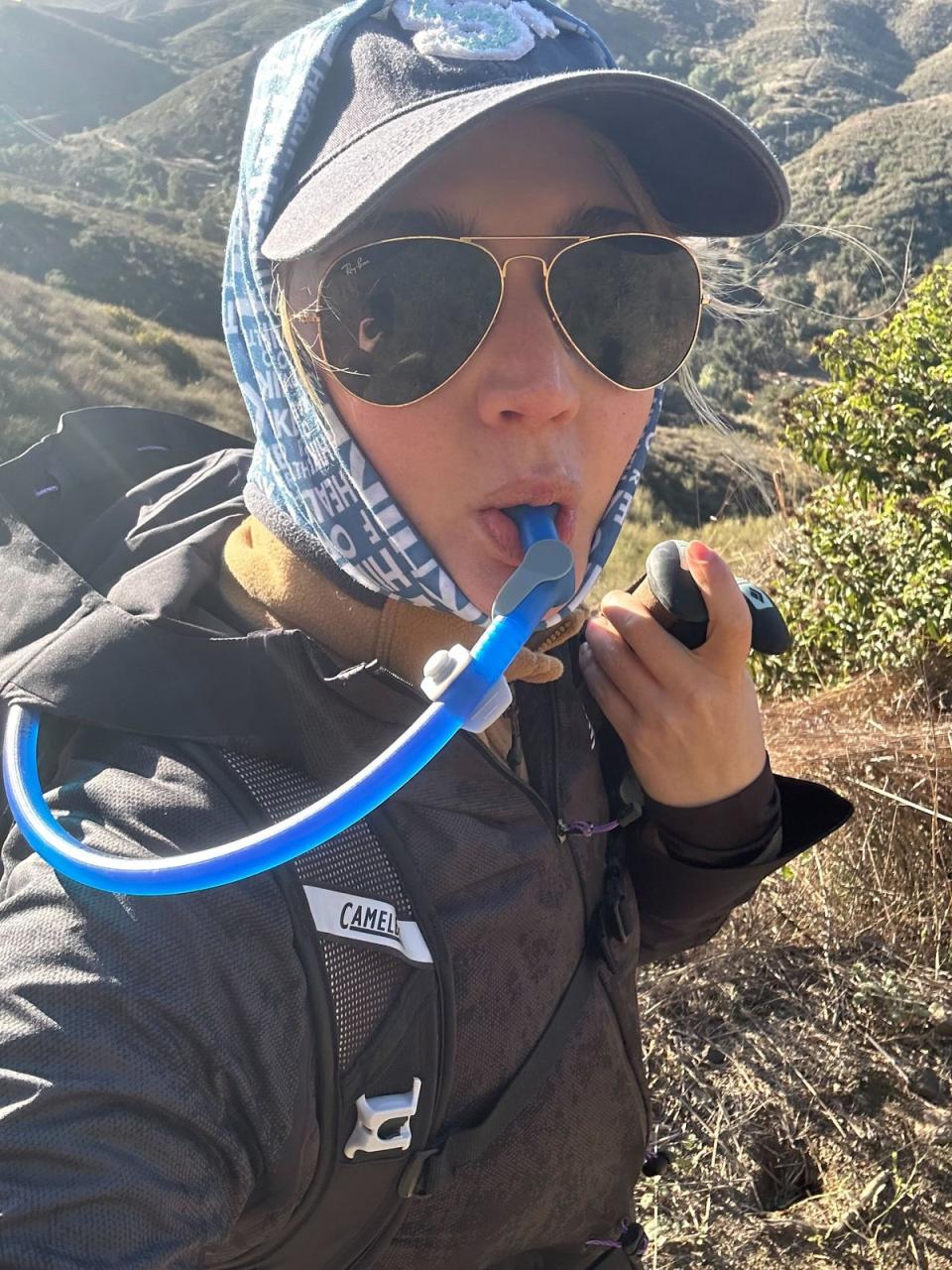 All the gear: Madeleine Spencer on one of The Ranch’s hikes (Madeleine Spencer)